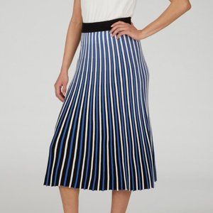**525 America Knit Stipe Pleat Skirt